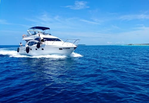 Newly detailed boat in Naples, FL